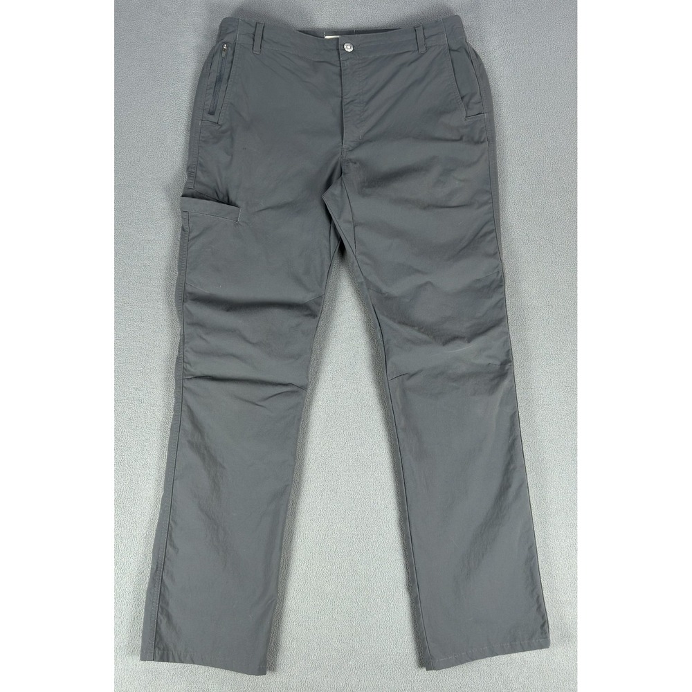 Duck Camp Pants Mens Large Tall Grey Drifter Performance Nylon Fishing Hiking
